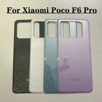 Dành Cho Xiaomi Poco F6 Pro Pin Mặt Sau Kính Cửa Sau Vỏ Vỏ Khung Thay Thế