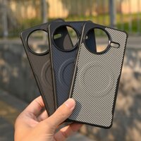Dành cho Xiaomi Poco F7 F6 Pro Ultra Vỏ bọc bằng da họa tiết sợi Carbon Vỏ điện thoại cứng
