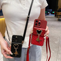 Dành Cho Xiaomi Redmi 12C 13C 14C A1 A2 Plus A3 Note 7s 8 9 10 10s 11 11s 12 12s 13 14 Pro + Siêu Hoạt Hình Ví Giá Đỡ Đứng Dây Đeo Điện Thoại Mềm Ốp Lưng