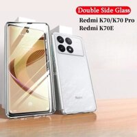 Dành Cho Xiaomi Redmi K70 Pro K70Pro K70E 5G Vỏ Điện Thoại Kính Cường Lực Hai Mặt RedmiK70 Vỏ Full Cover Camera Bảo Vệ Vỏ Chống Sốc Ốp Lưng Cứng Lật Từ Tính