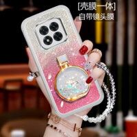 Dành cho Xiaomi Redmi Note14 Pro Plus Pro + A4 A3X POCO X7 Pro 5G 4G Note 14 Note14Pro + Vỏ điện thoại sáng bóng Bling Phim ống kính được tích hợp Vỏ giữ chai nước hoa cát lún