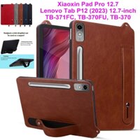 Dành Cho Xiaoxin Pad Pro 12.7 Lenovo Tab P12 2023 12.7 "TB-371FC TB-370FU TB-370 Thời Trang Dây Đeo Tay Đứng Vỏ TPU Mềm Cầm Tay Bảo Vệ Chống Sốc Vỏ Máy Tính Bảng