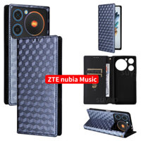 Dành Cho ZTE Nubia Blade V70 Max Music V60 Design 2024 Vỏ Điện Thoại Chức Năng Từ Ví Lật Da Đứng Giá Đỡ nubiaMusic Vỏ Chống Sốc Thời Trang Đơn Giản Ốp Lưng