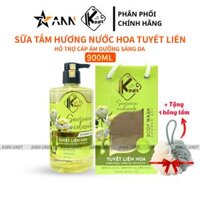 Đánh giá sữa Tắm Kina Hương Nước Hoa Tuyết Liên 900ml – Hỗ Trợ Cấp Ẩm Dưỡng Sáng Da Mịn Màng – Tặng Kèm 1 Bông Tắm