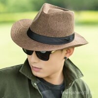 [Đánh giá tích cực 90%] Mũ Fedora vải lanh cho nam, mũ rộng vành chống nắng cho nữ, mũ jazz phong cách Anh, mũ mùa hè mỏng thoáng khí cho quý ông