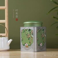 [Đánh giá tích cực 95%] Mới, phong cách Trung Quốc sáng tạo cao cấp, 0.1kg hộp thiếc nhỏ kín, hộp trà tròn, hộp thiếc đóng gói, hộp rỗng có thể tùy chỉnh