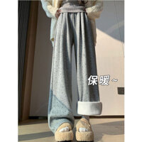 [Dành riêng cho Đông Nam Á] Quần gạo nếp chấm bi nữ quần âu phong cách lười rộng rãi mẫu mới xuân thu quần ống rộng tôn dáng gầy