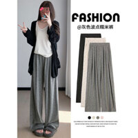 [Dành riêng cho Đông Nam Á] Quần gạo nếp chấm bi nữ quần âu phong cách lười rộng rãi mẫu mới xuân thu quần ống rộng tôn dáng gầy