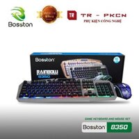 [DÀNH RIÊNG CHO GAME THỦ] Bộ Bàn phím giả cơ và chuột game Bosston 8350 phím cao chống nước, đèn led bắt mắt