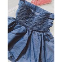 [Dani Clothing] Áo ống cúp ngực jeans (có mút) phồng xoè babydoll chất vải jeans - S2K xưởng may HP
