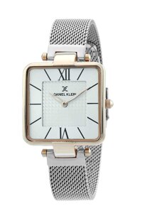 Daniel Klein Womens Square Wrist Watch (DK12328) - Mesh Strap - 30mm Analog Women's Fashion Watches - Japanese Quartz Movement - Romain Numeral...