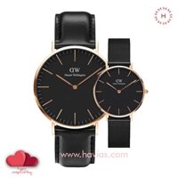 Daniel Wellington Classic Black Sheffield vs Petite Ashfield Couple 40mm/32mm