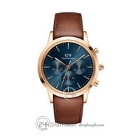 Daniel Wellington Iconic St Mawes Arctic DW00100639 - Nam - Pin - Dây Da - Chính Hãng - Size 42mm