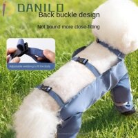 Danilo Pets Quần chống bụi, Bộ áo liền quần chống thấm nước chống bẩn thoáng khí, Giày thú cưng Dây đeo có thể điều chỉnh chống trượt Dễ dàng làm sạch Giày bốt cho chó bảo hiểm toàn diện All-Season