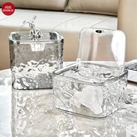 Danle Thùng rác để bàn ép nắp pop họa tiết sông băng thùng rác để bàn