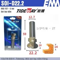 Dao 1/2x7/8-SOI-V_Tideway_Mũi soi tay nắm-Vàng, mũi CNC Tideway chính hãng, chuyên dụng cho máy cắt CNC