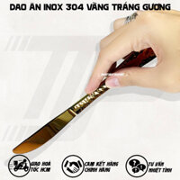 Dao Ăn Inox Họa Tiết Hạt Mè Vàng - Inox 304