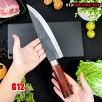 Dao Bầu Dài Cán Gỗ Cẩm HTX DAO PHÚC SEN G12 Lọc Thịt Thái Rau Củ 25cm
