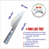 Dao bầu lọc thịt bằng thép Nhật trắng không rỉ - Chuôi nhựa - thương hiệu làng rèn Lý Nhân (mã SHA)