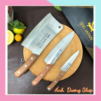 Dao bếp bộ dao 3 dao nhà bếp là từ thép trắng không gỉ Seki Nhật nội địa (Chặt - Thái - Lọc) sắc bén