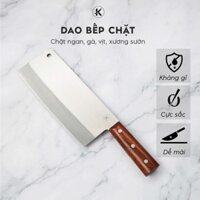 Dao bếp chặt - thép trắng Nhật kháng gỉ, giữ sắc lâu, cán gỗ hương chắc tay, Ka Dao - Dao làng nghề Việt