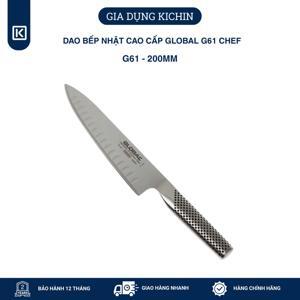 Dao bếp Nhật Global G61 = G77 Chef - Dao thái thịt cá chống dính (200mm)