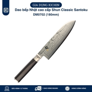Dao bếp Nhật Shun Classic Santoku - Dao thái đa năng thép Damascuss 69 lớp DM0702 (180mm)