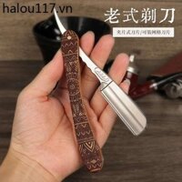Dao cạo cổ điển Cửa hàng cắt tóc Lưỡi dao an toàn Dao cạo mặt nam Dao cạo râu nữ Cắt tỉa lông mày Hướng dẫn sử dụng chống trầy xước Raz