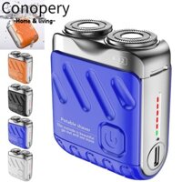 Dao cạo điện CONOPERY, Máy cạo râu bỏ túi thiết kế vali du lịch Mini, Máy cạo râu nam hai vòng R-12