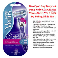 Dao cạo lông body Gillette Venus Swirl 5 lưỡi màu tím cao cấp nội địa Nhật Bản