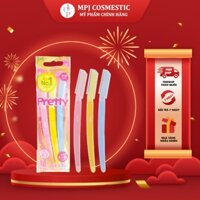 Dao Cạo Lông Mày Cán Dài Kai 01628 Pretty GA0053 (Set 3 cây)