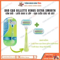 Dao cạo lông nữ Gillette Venus EXTRA SMOOTH cán dài, lưỡi dao 5 lớp có thể thay thế và tái sử dụng