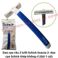 Dao cạo râu 2 lưỡi Schick Exacta 2- dao cạo Schick thép không rỉ