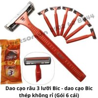 Dao cạo râu 3 lưỡi Bic - dao cạo Bic thép không rỉ