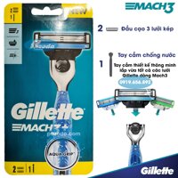 Dao cạo râu 3 lưỡi Gillette Mach 3+ (1 tay cầm và 2 đầu lưỡi)
