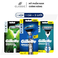 Dao cạo râu 3 lưỡi Gillette Mach 3+ (1 tay cầm và 2 đầu cạo)