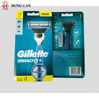 Dao cạo râu 3 lưỡi Gillette Mach 3 chính hãng (1tay cầm và 2 đầu cạo)