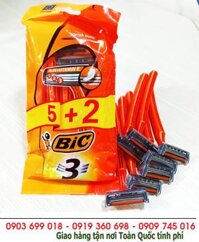 Dao cạo râu BIC 3 BLADE ( dao cạo 3 lưỡi) - Gói 7 cây dao cạo 3 lưỡi