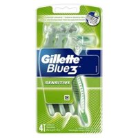 Dao Cạo Râu Gillette Blue 3 Sensitive 3 Lưỡi (4 Cây) Blue 3 Sensitive  Sản Phẩm Chính Hãng