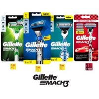 Dao cạo râu Gillette cao cấp Mach3 +, Mach3 Turbo 3D (Hàng chính hãng)