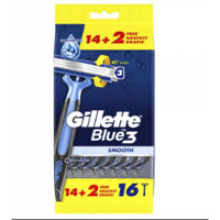 Dao cạo râu màu xanh Gillette Blue 3 smooth bịch 6 cây