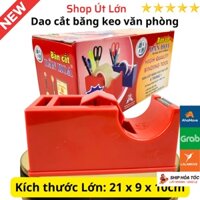 Dao Cắt băng keo văn phòng lớn DÂN HOA 800, loại để bàn lớn 5 trong 1, sử dụng băng keo từ 1cm đến 5cm