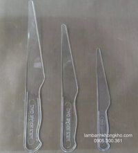 Dao cắt bánh kem trong (10 cái) lớn – nhỏ