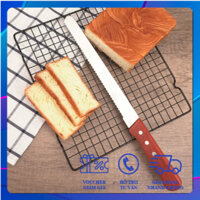 Dao cắt bánh mì inox cán gỗ
