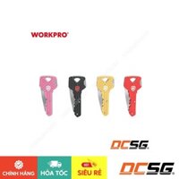 Dao cắt gấp gọn an toàn hình chìa khóa 2.5" Workpro | DCSG