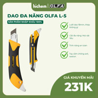 Dao cắt giấy Nhật OLFA L-5, cắt bìa, thảm, cao su, nhựa đa năng