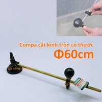 Dao cắt kính hình tròn, compa cắt kính Ø60cm cốc hút cao su Total TGCT16001