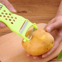 Dao cắt rau củ, dụng cụ gọt vỏ hai đầu, máy xay bằng thép không gỉ, dụng cụ gọt trái cây đa chức năng, dụng cụ gọt nhựa