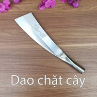 Dao chặt cây nối cán dao dừa khắc rồng thép không gỉ