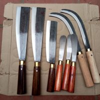 Dao chặt dừa gọt dừa dao lấy cùi dừa ,liềm cắt buồng dừa hàng thép nhíp sắc bén